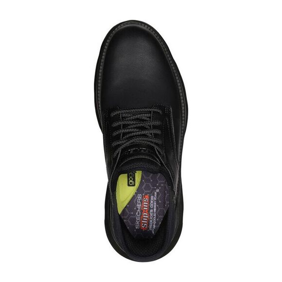 Skechers Mens Garza - Gervin Leather Oxford Shoes / Black - Picture 4 of 6